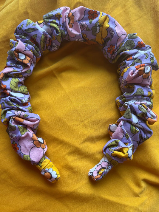 Scrunchie Headband - Vintage Flowers