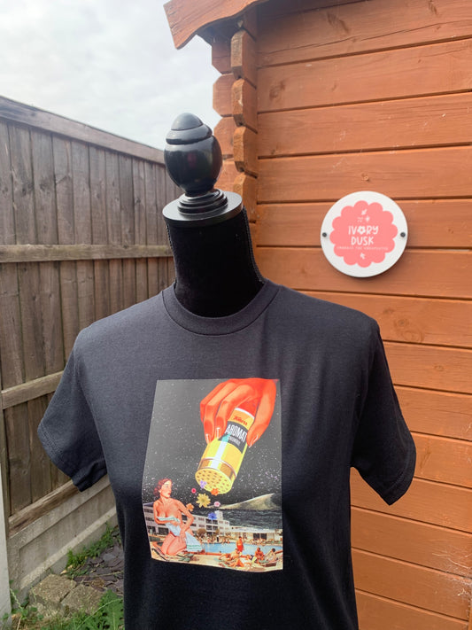 vintage mushroom collage tshirt size small