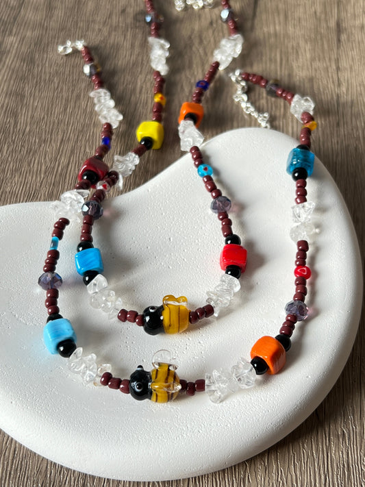 Bee Charm Murano Glass Necklace