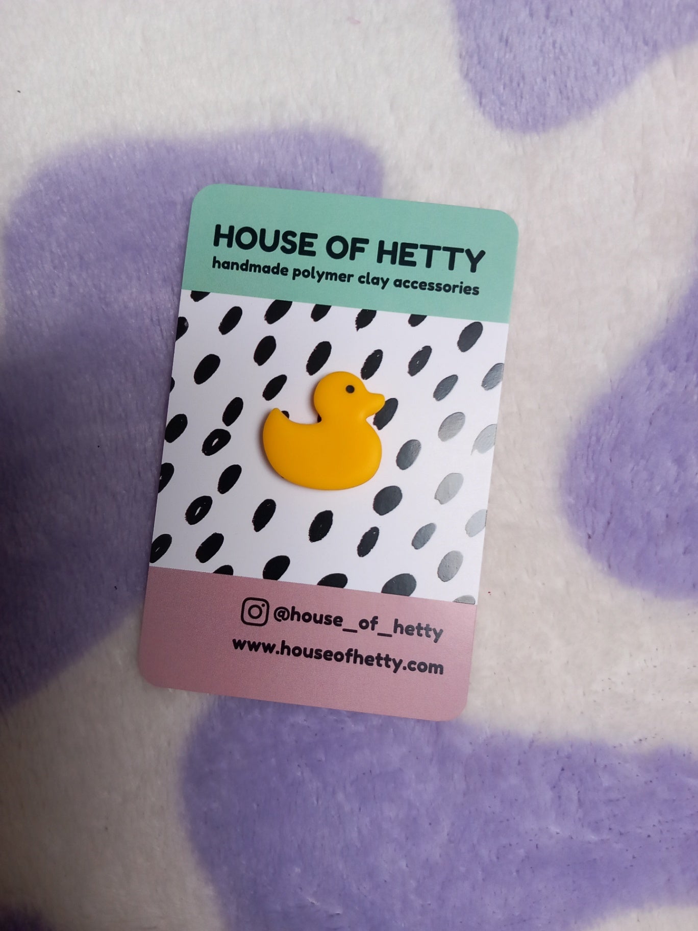 Yellow duck pin badge