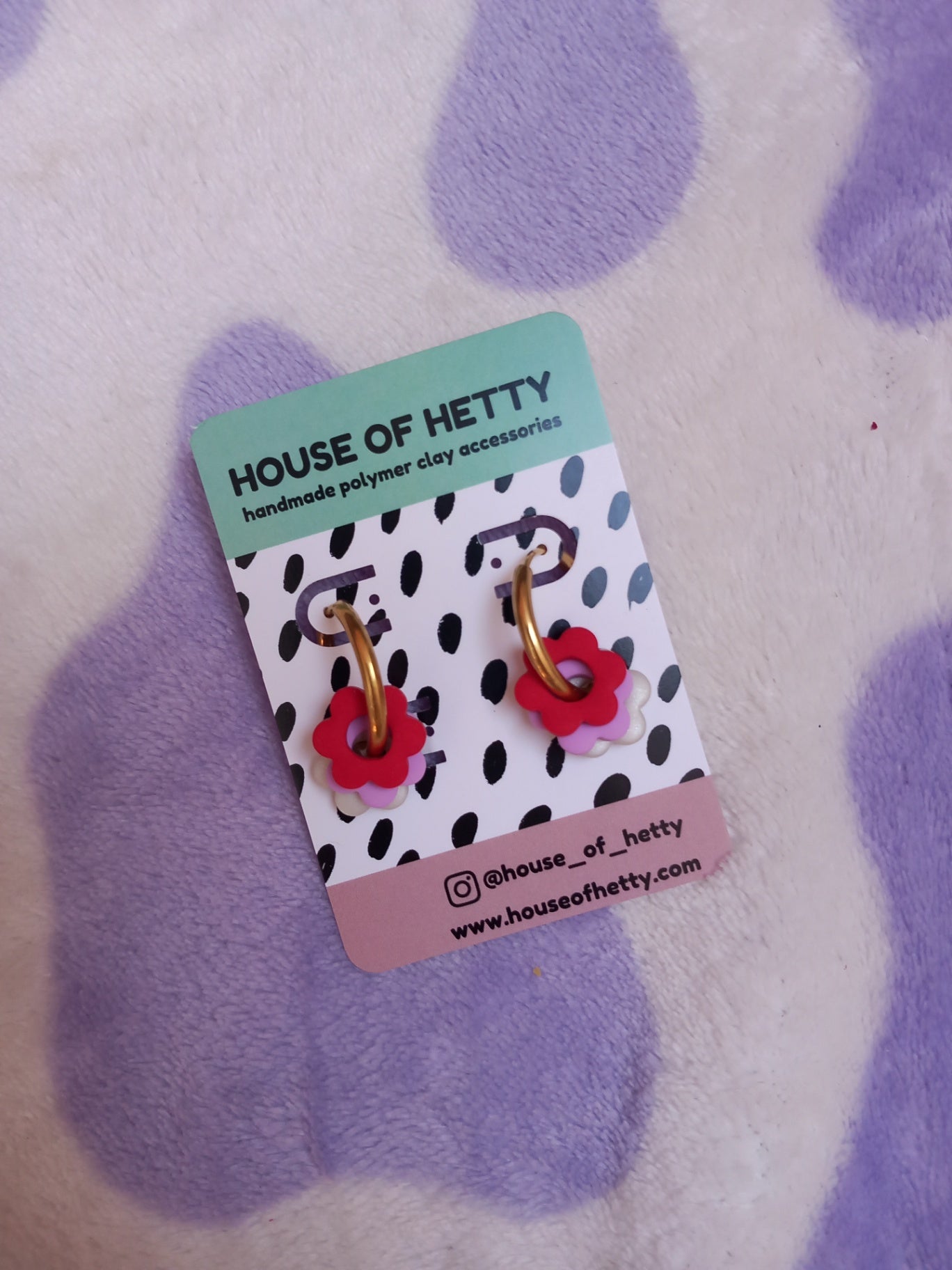 Multi charm daisy hoop earrings