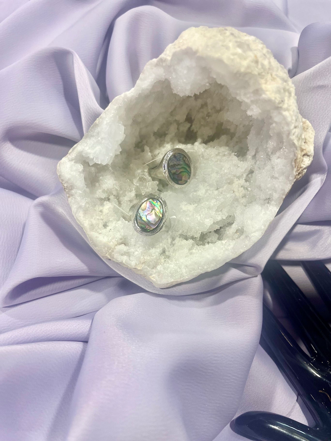 Abalone Shell Stainless Steel Ring – Pot Luck Mix