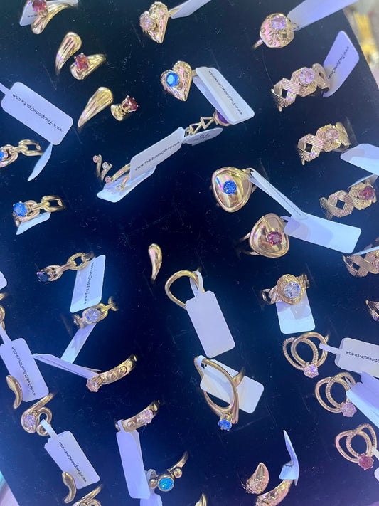 Gold Pot Luck Adjustable Rings – Stainless Steel