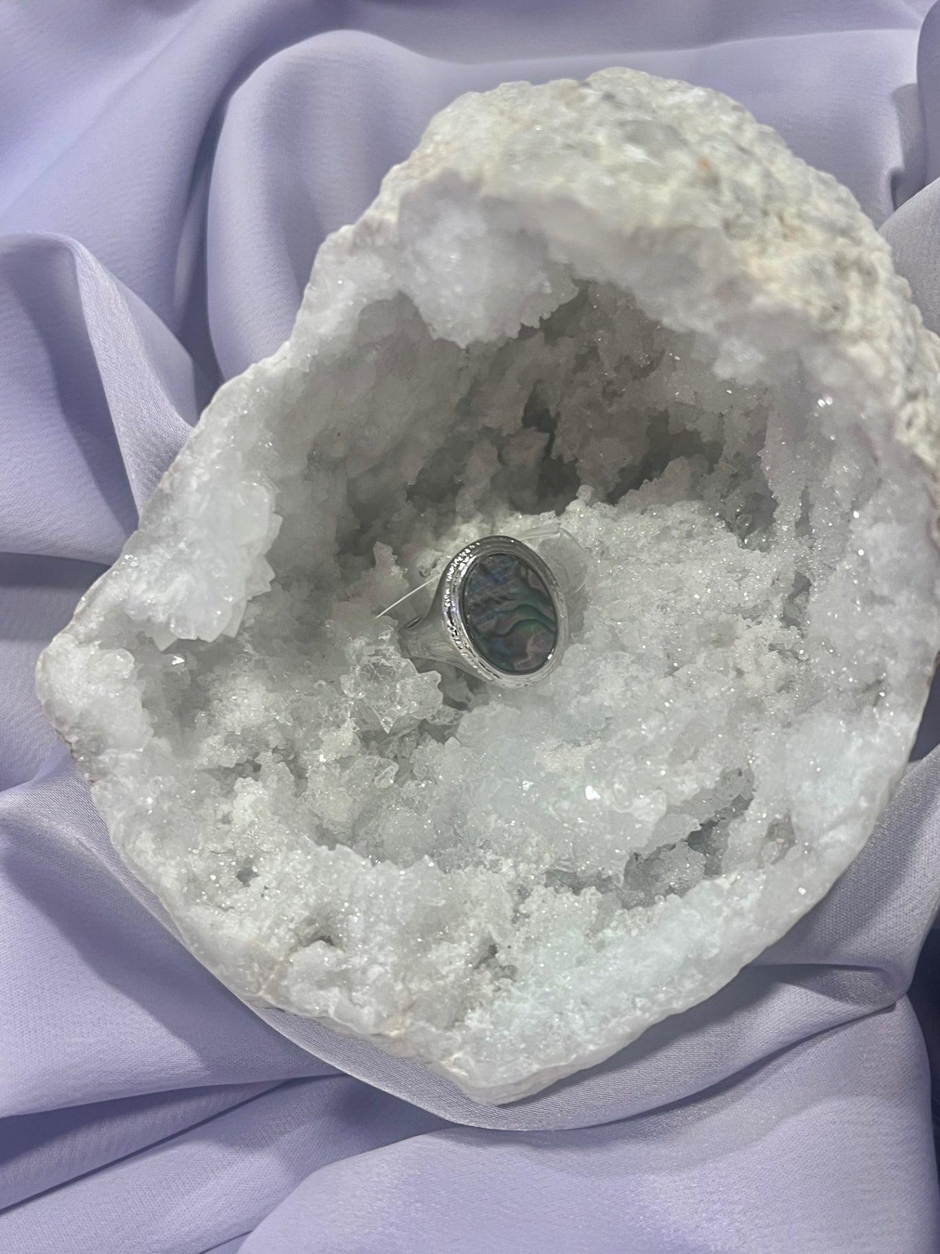Abalone Shell Stainless Steel Ring – Pot Luck Mix