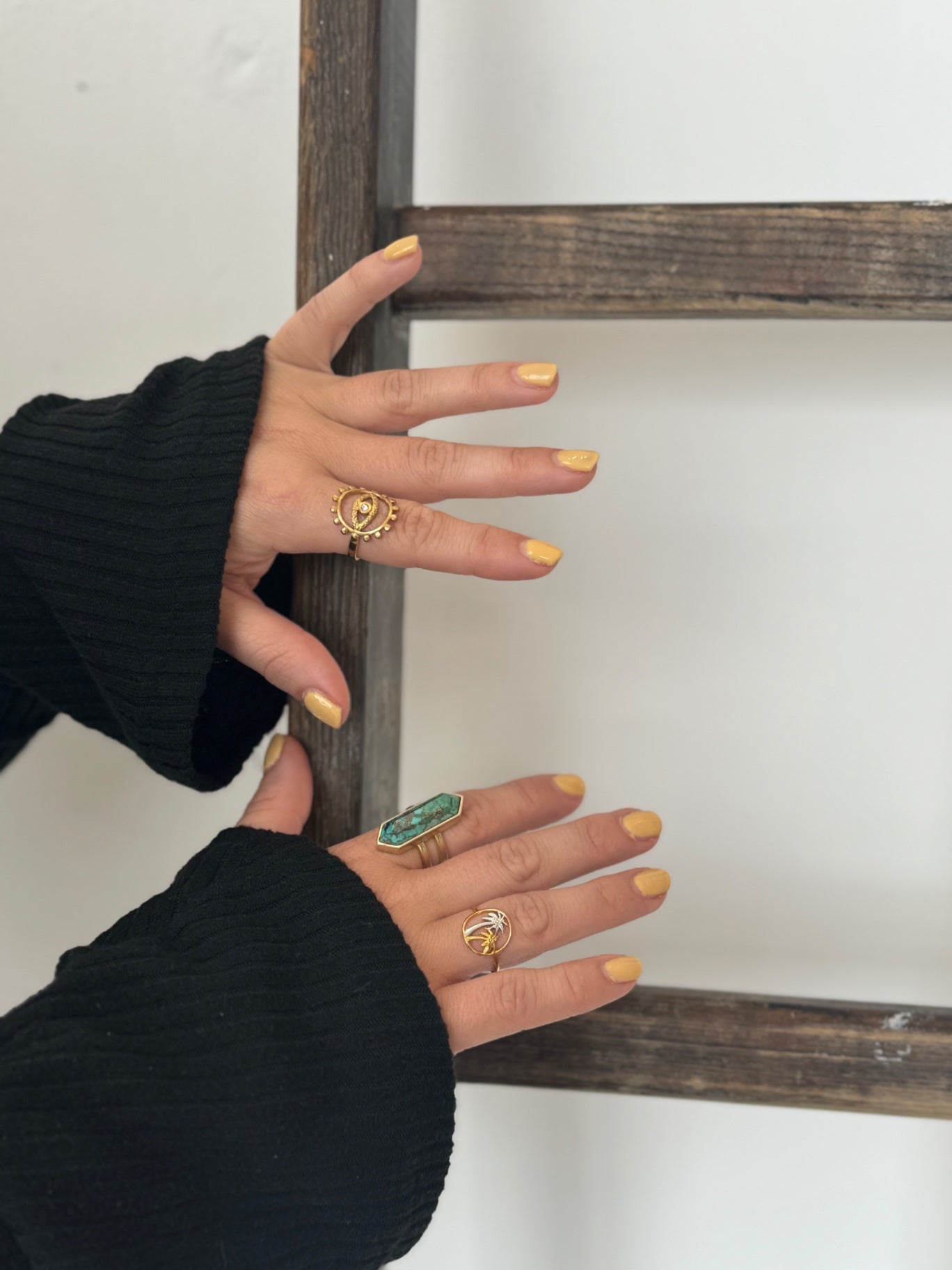 🔮 Gold Stainless Steel Evil Eye Ring