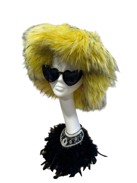 Faux Fur Yellow Hat