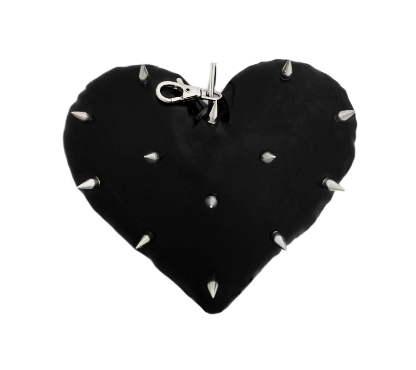 Spiked heart keychain