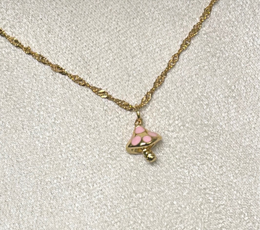 Baby mushroom necklace