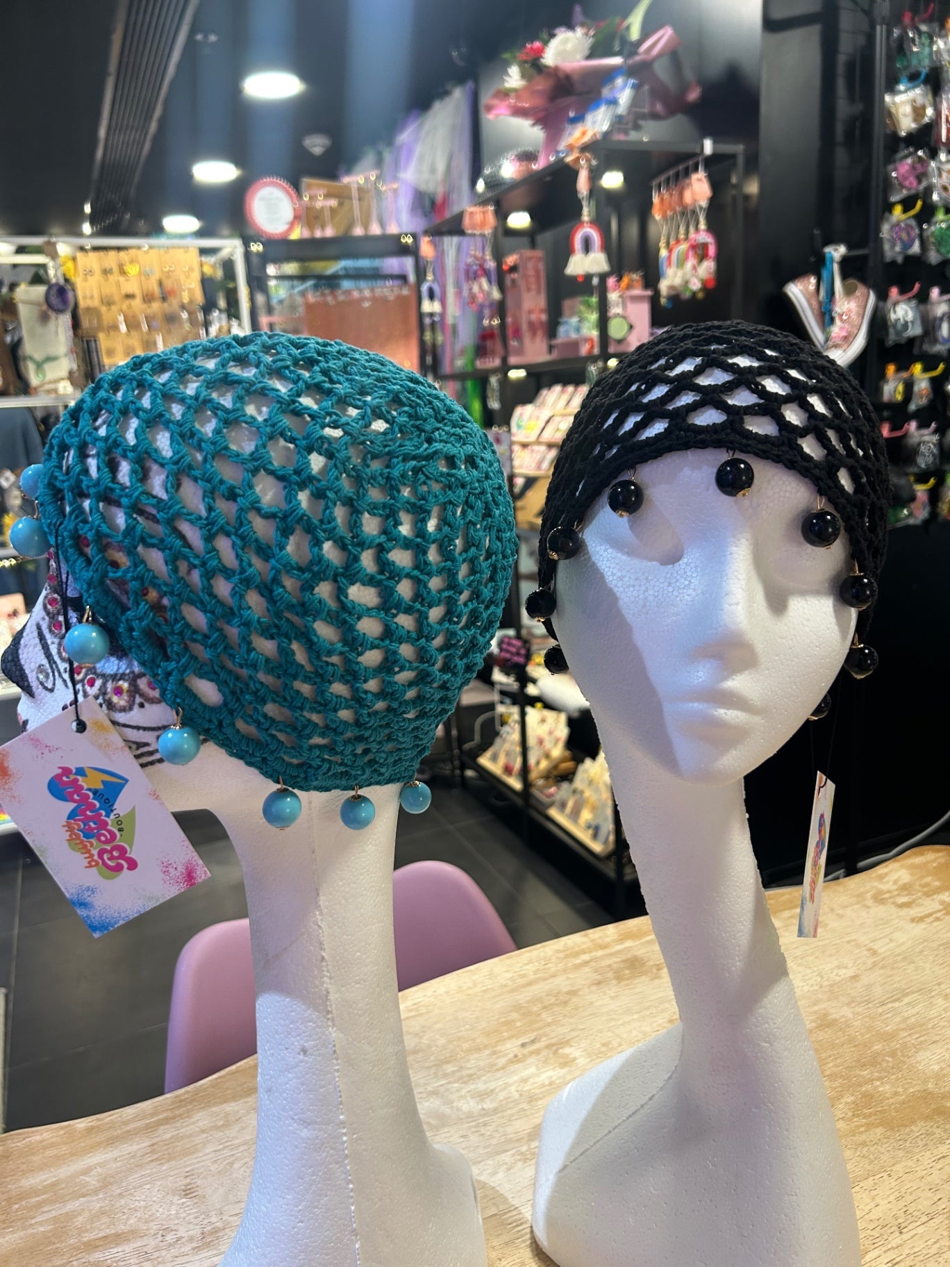 Beaded Beanie - Mint