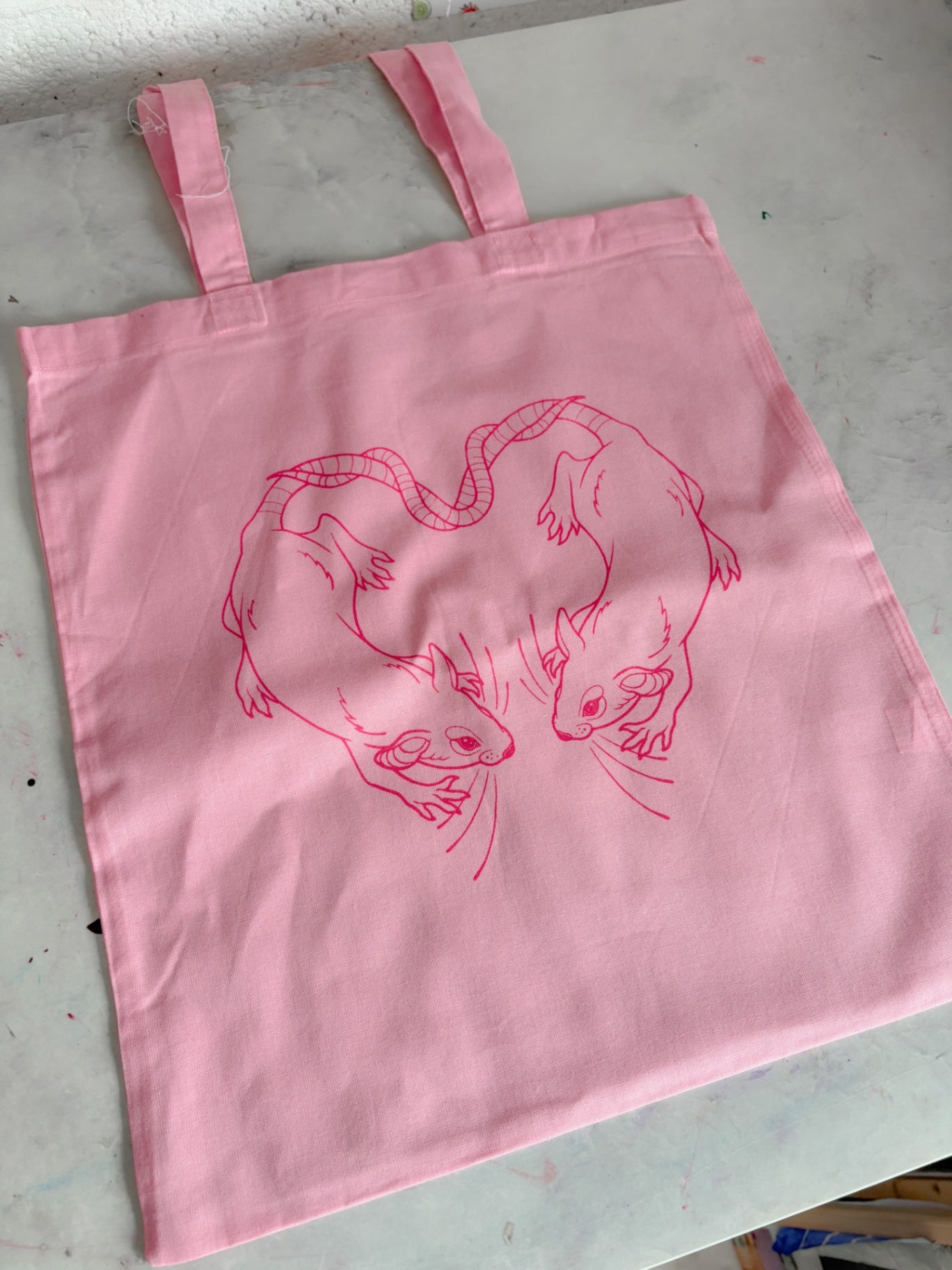 Rats In Love Tote Bag