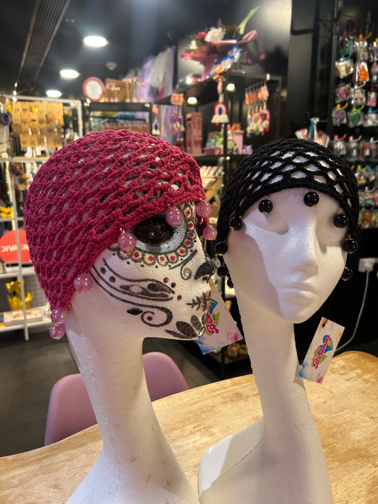 Beaded Beanie - Pink