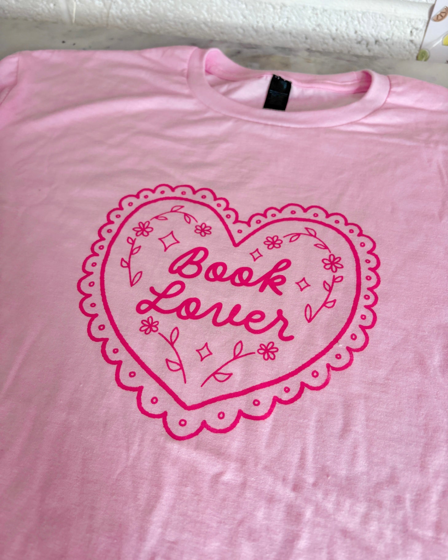 Pink Book Lover T-Shirt - Large