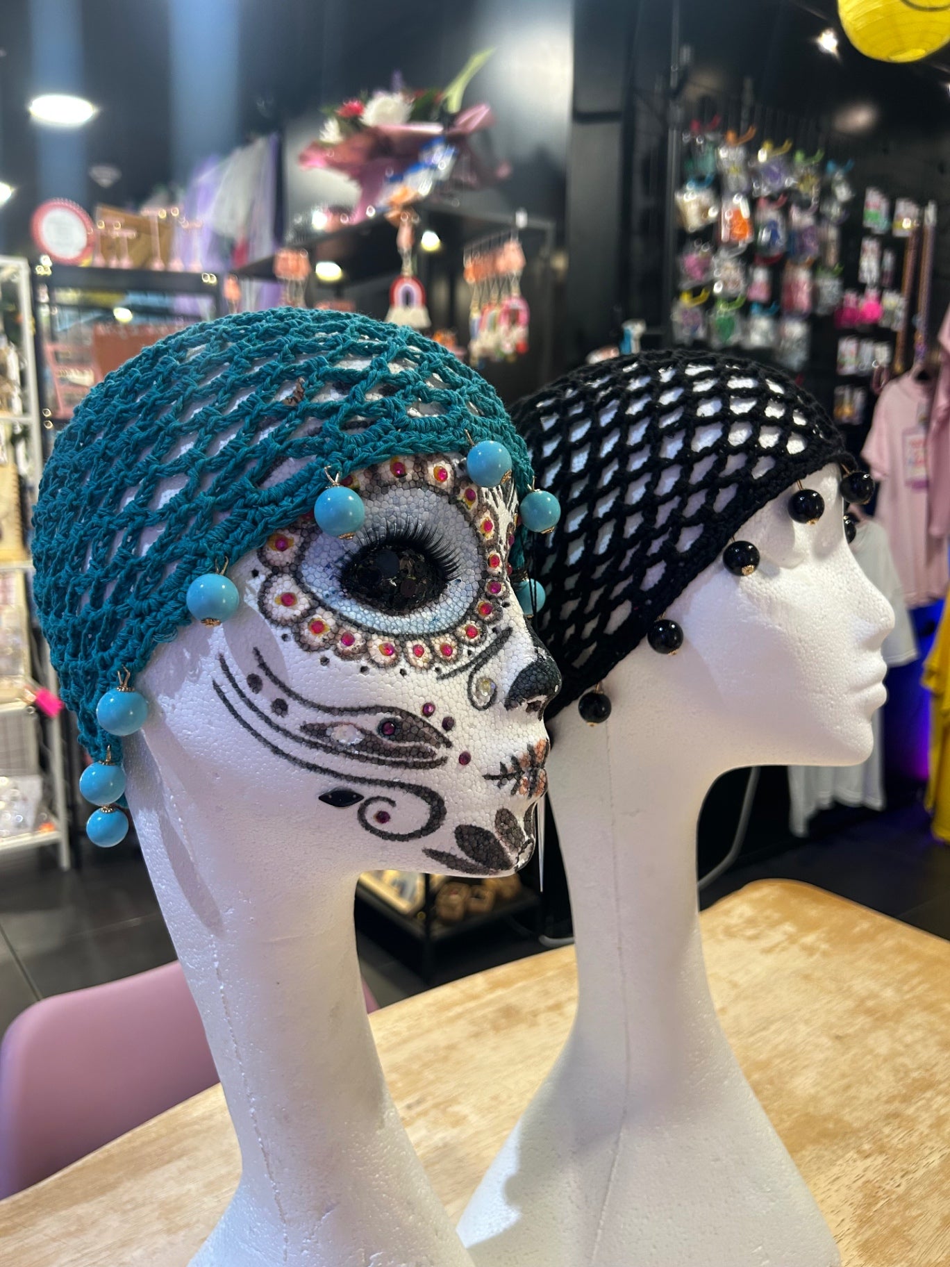 Beaded Beanie - Mint