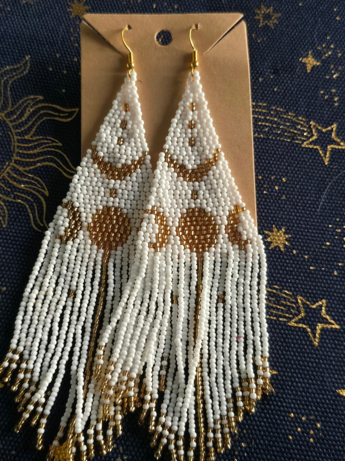 Triple moon headed earrings