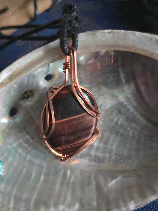 Red tigers eye necklace