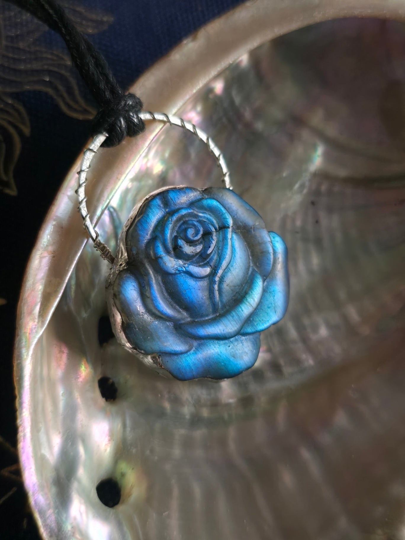 Labradorite Rose necklace