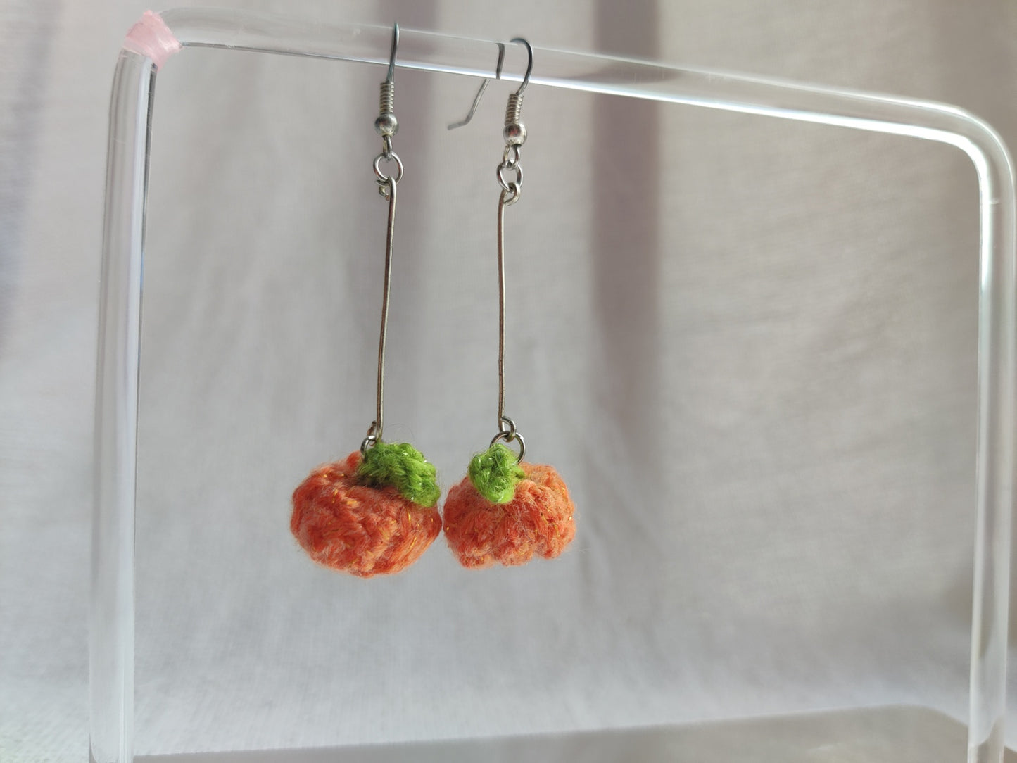 Crochet pumpkin earrings, autumn, Halloween accessories