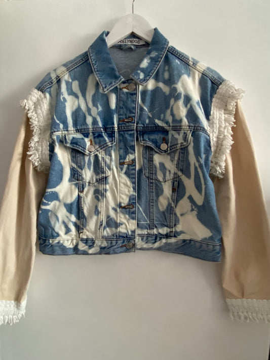 Bleach Effect Denim Jean Jacket