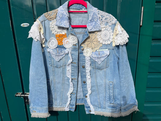 Lace Reworked Denim Jacket