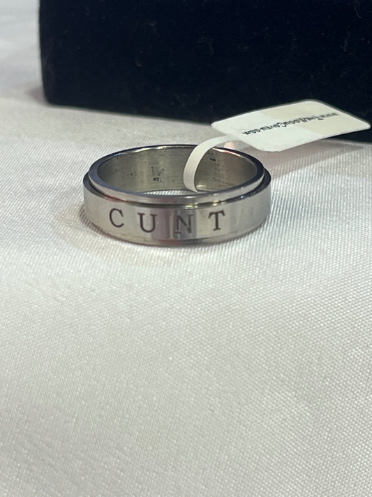 C*UNT Spinner Ring Silver –Size 8 Stainless Steel