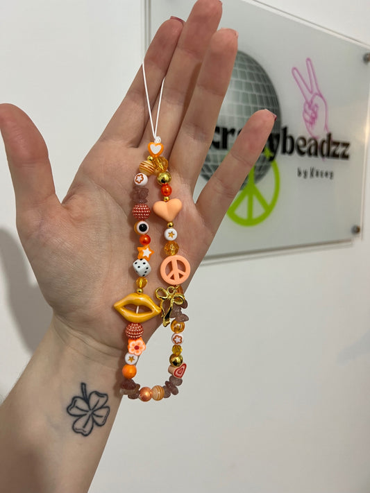 Brave phone charm - orange
