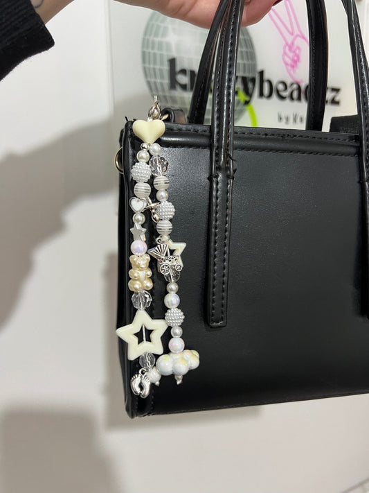 Neutral baby bag charm