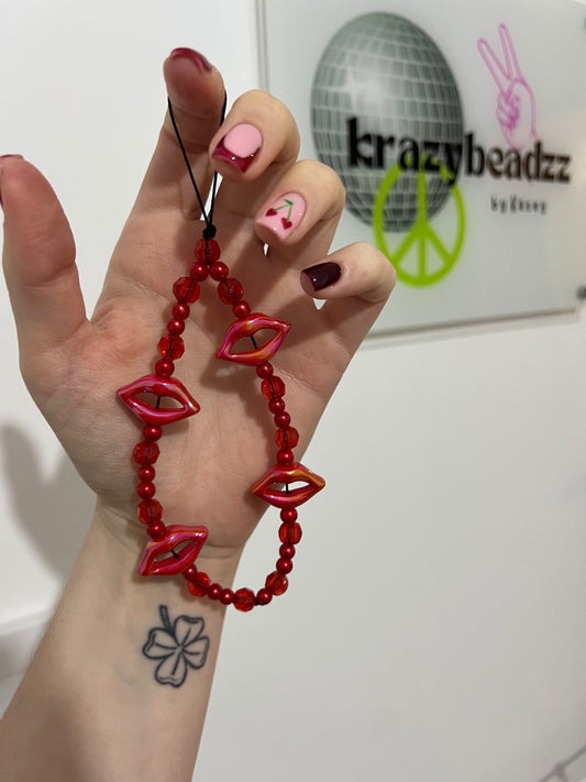 Lipsy phone charm - red