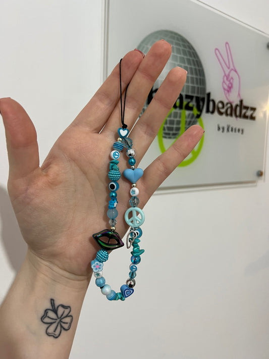 Brave phone charm - blue