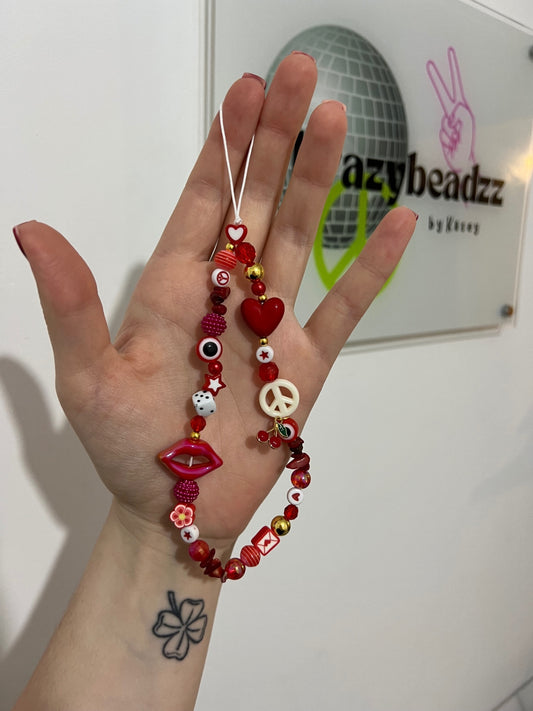 Brave phone charm - red