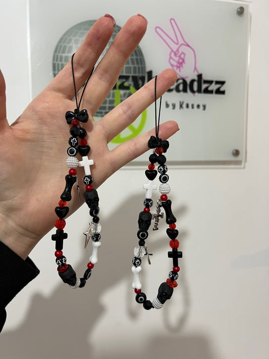 Skull N Bone phone charm - silver