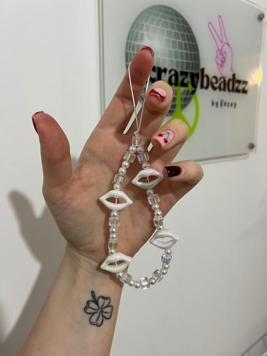 Lipsy phone charm - white