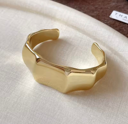 Golden Bamboo Cuff Bracelet
