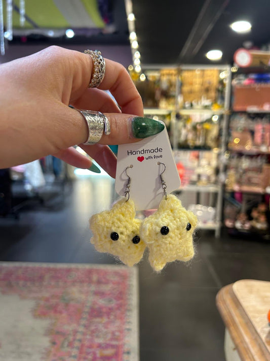 Yellow Star Earrings