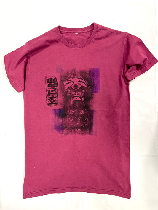 K4TURE burgundy t shirt