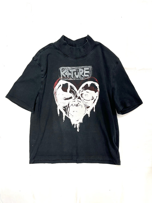 K4TURE black and silver crop top