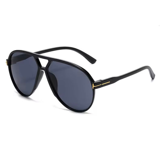 The Rae – Black & Gold Aviator Sunglasses
