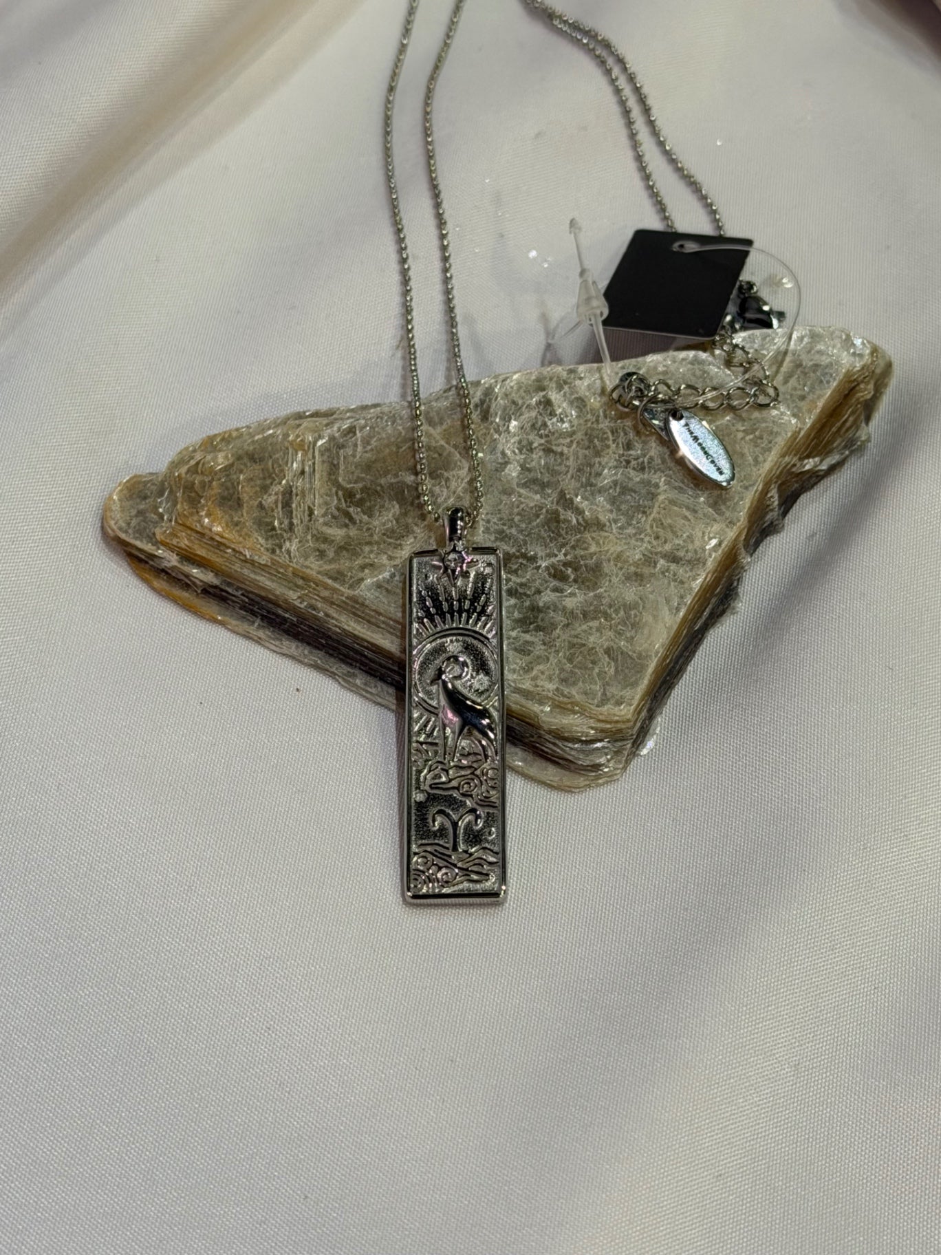 Aries Zodiac Amulet Necklace Silver Waterproof Stainless Steel