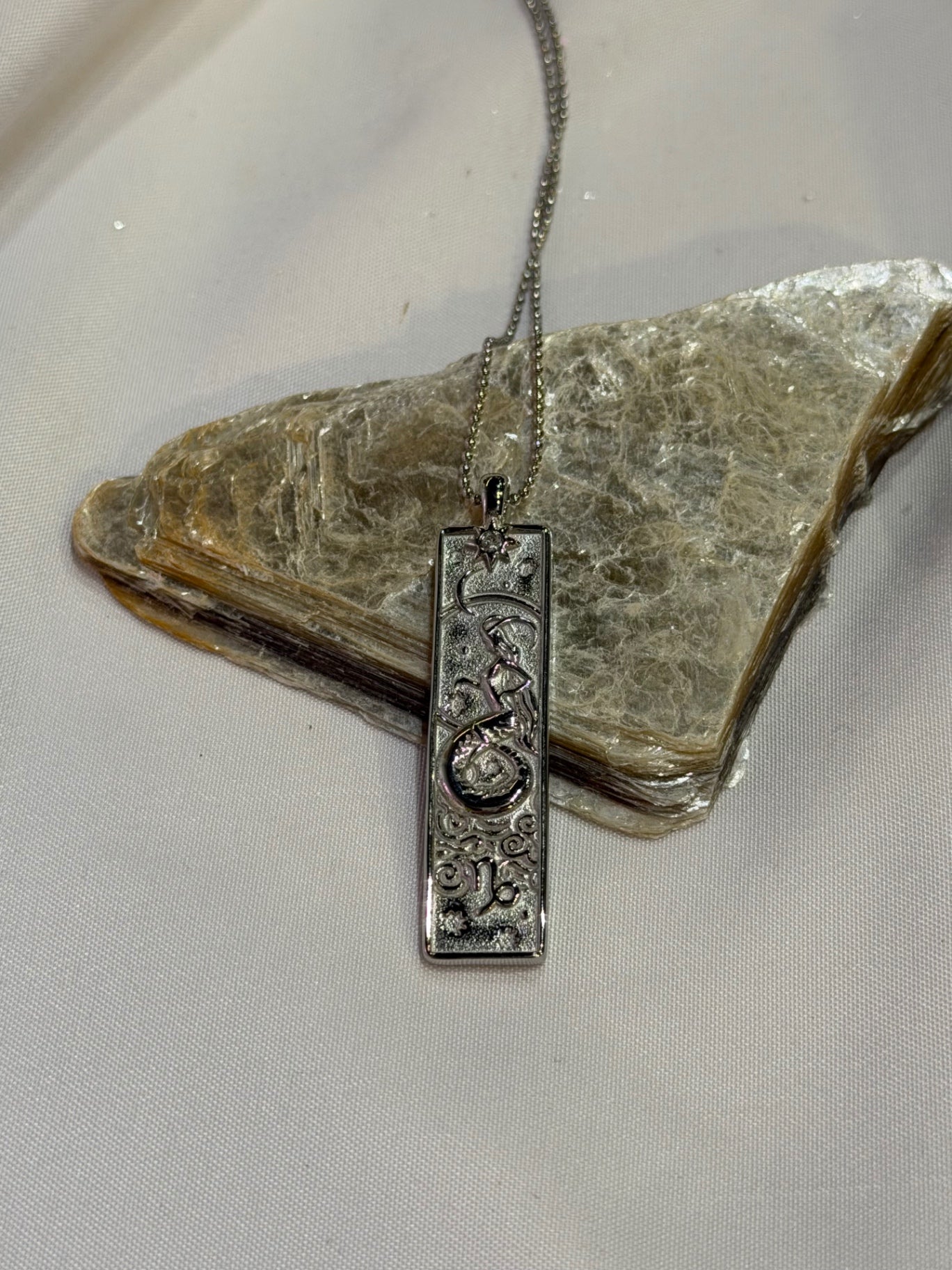 Capricorn Zodiac Amulet Necklace Silver Waterproof Stainless Steel