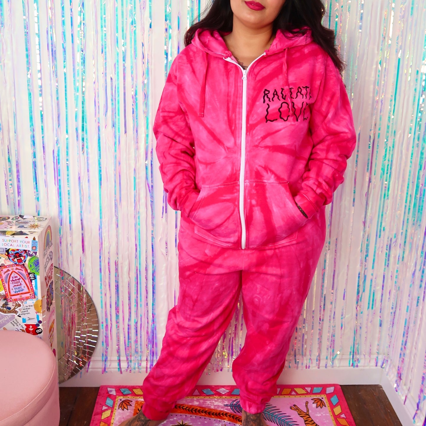 Radiate Love tie dye onesie - pink