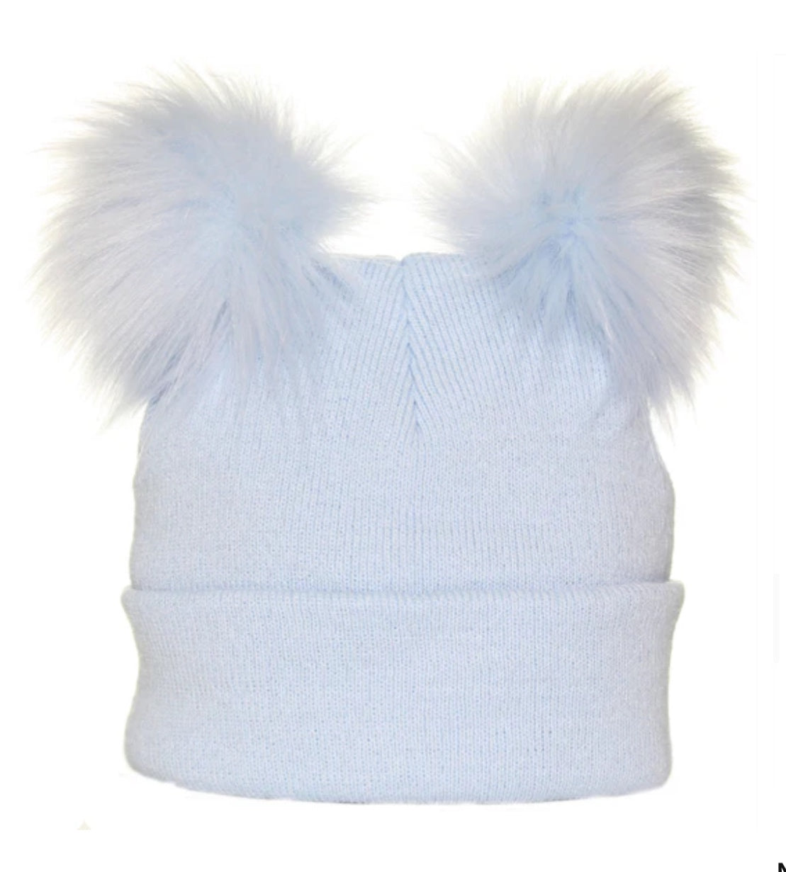 Blue Double Pom Hat