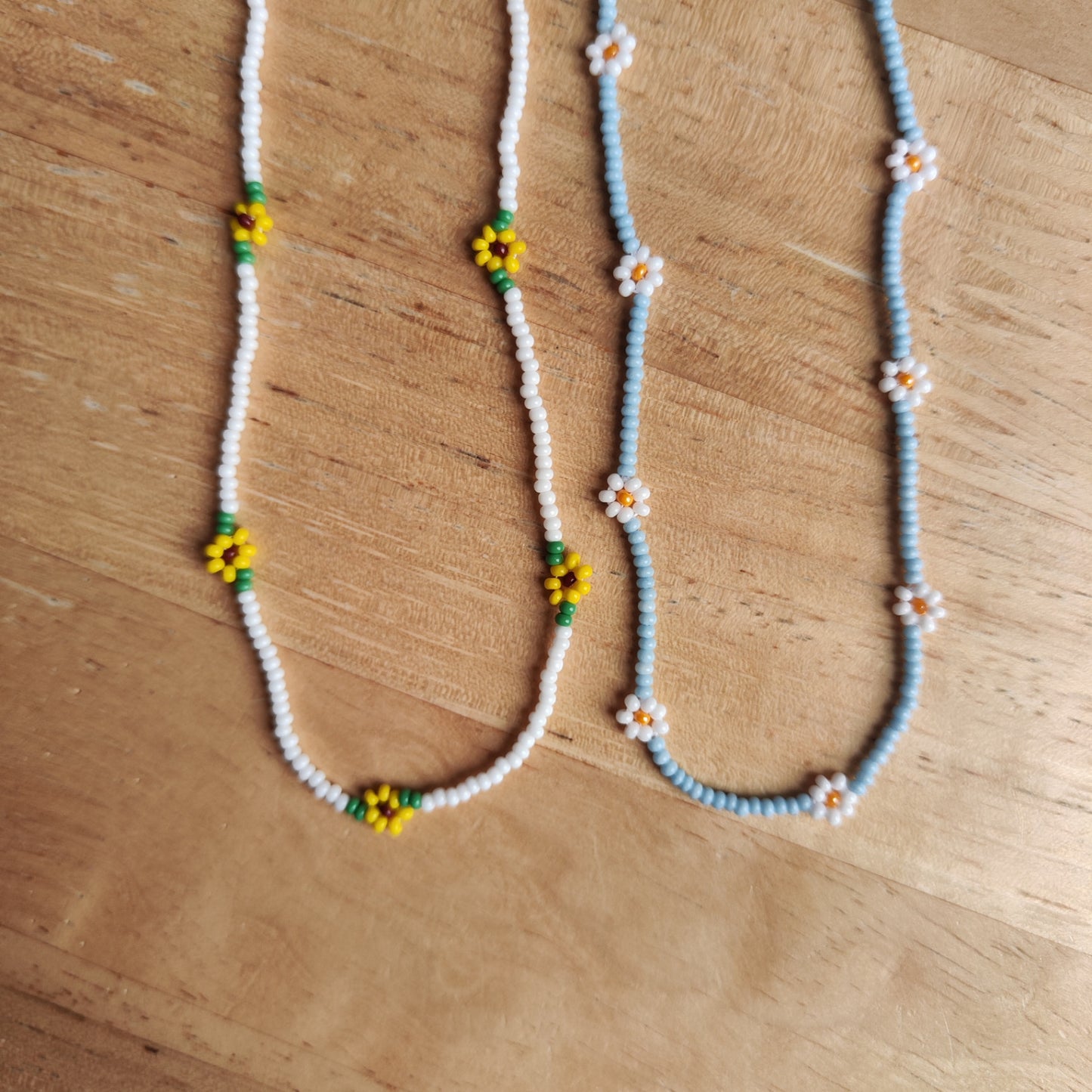 Beaded Flower Necklaces