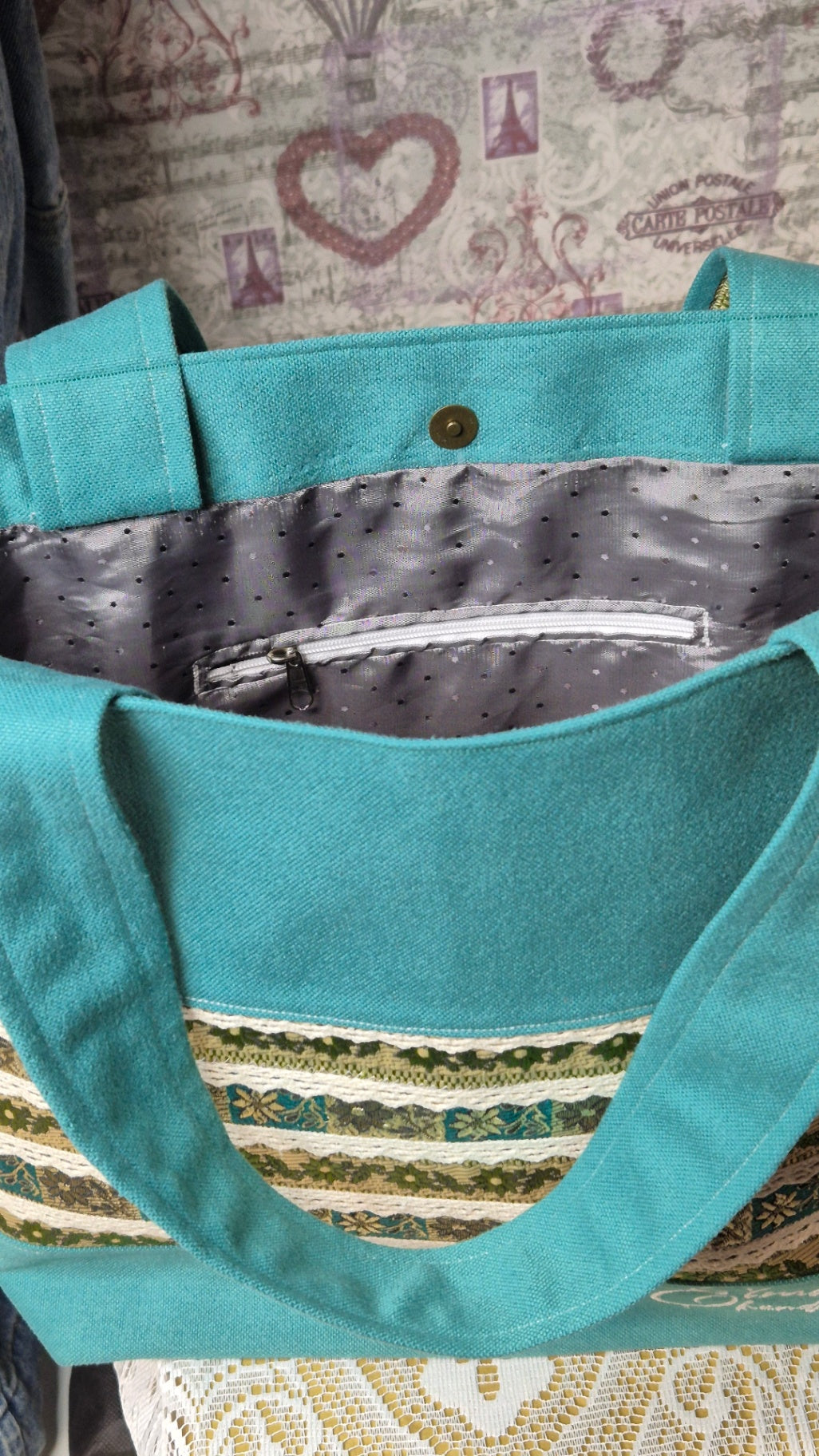 Turquoise tote