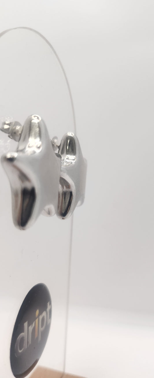 Star stud balloon earrings