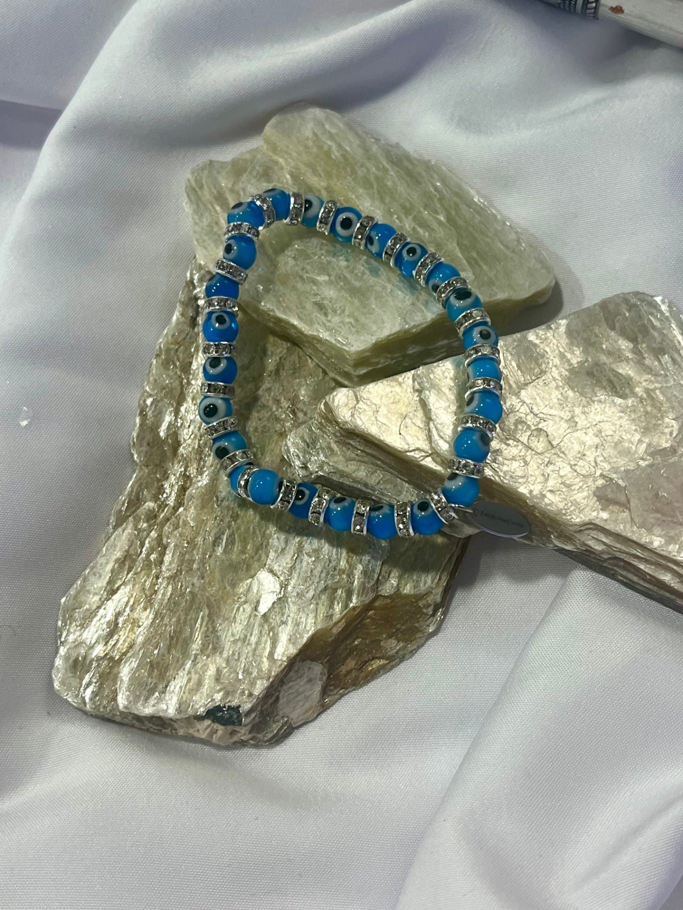 Blue Crystal Lucky Eye Stretch Bracelet