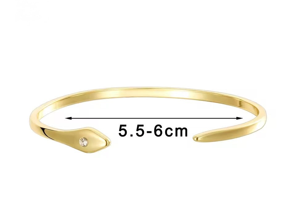 Golden Serpent Bracelet Cuff – Transformation, Power & Protection