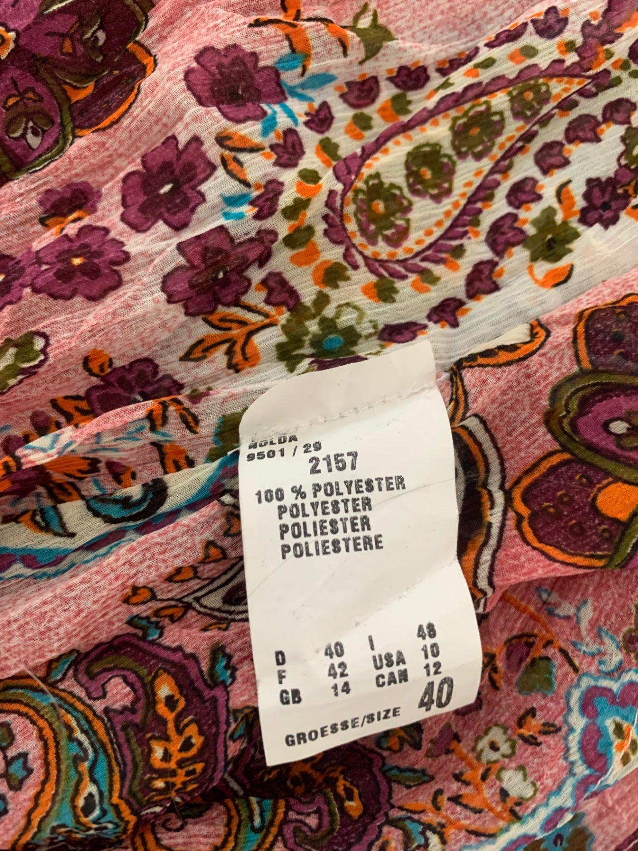 vintage pink paisley shirt