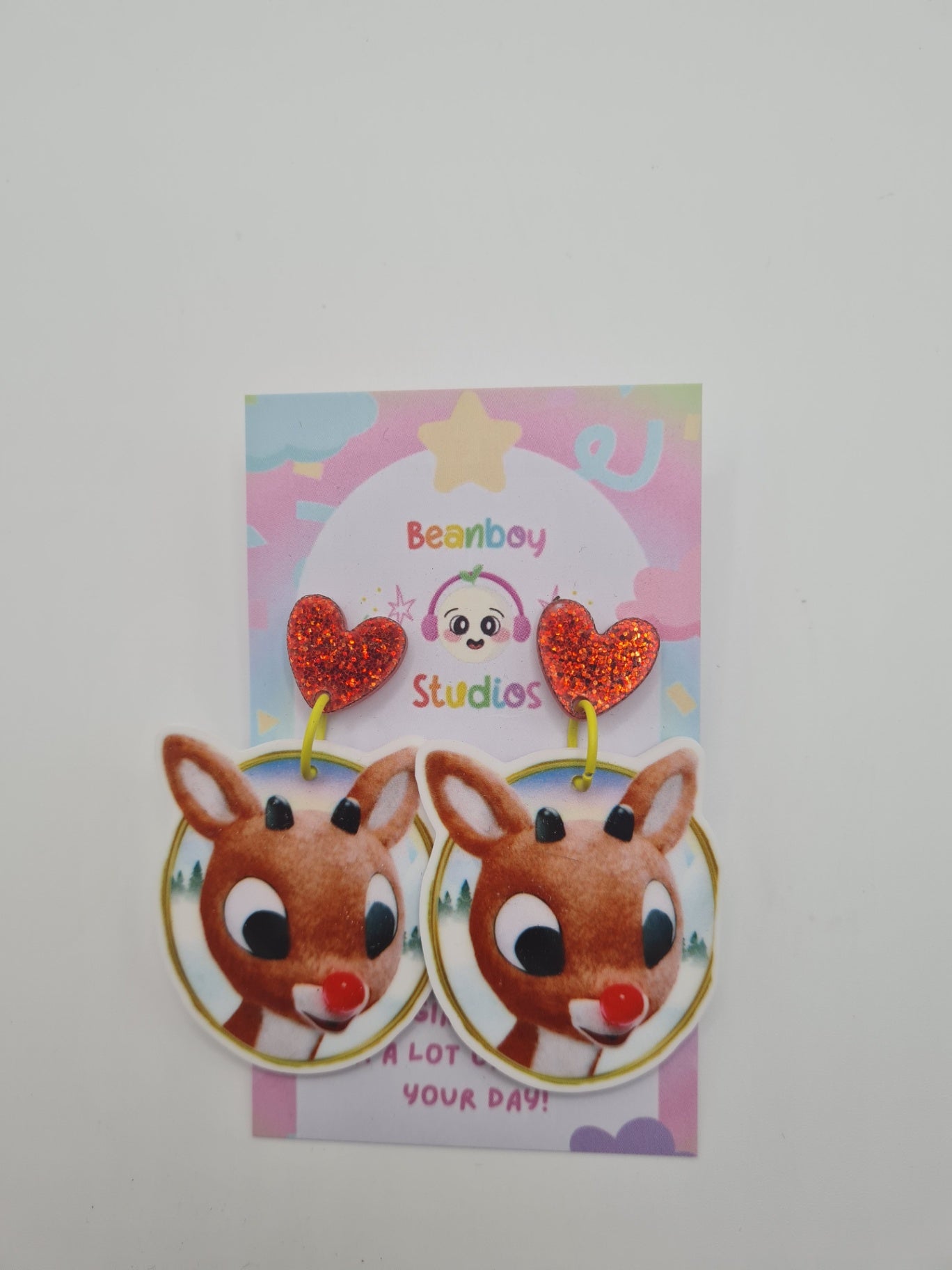 christmas reindeer earrings