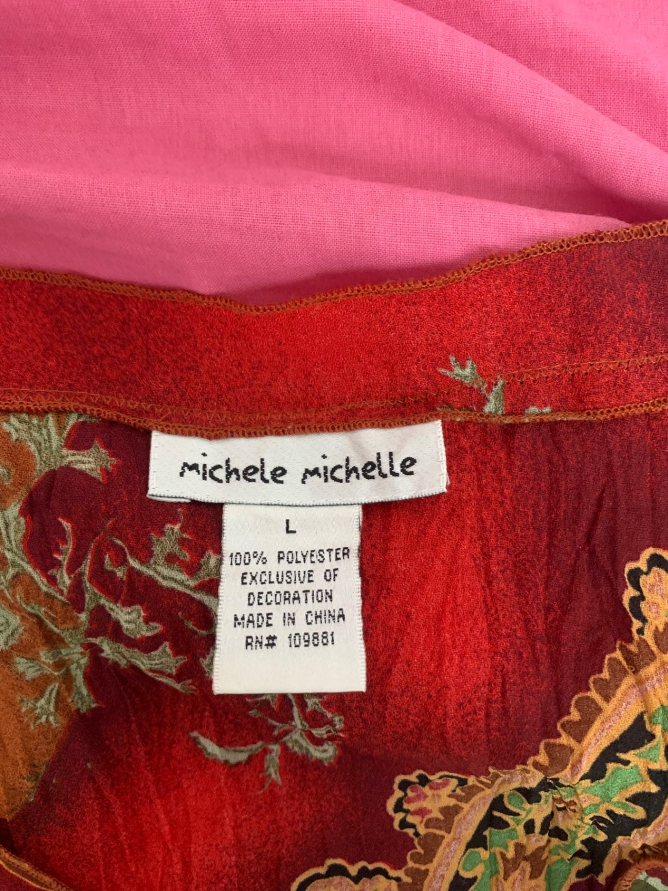 vintage colourful paisley blouse