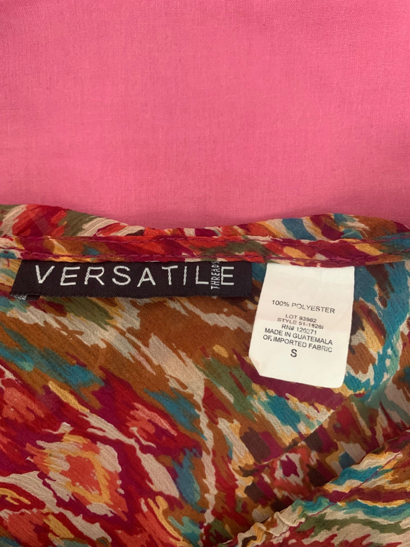 colourful matching top & cardigan