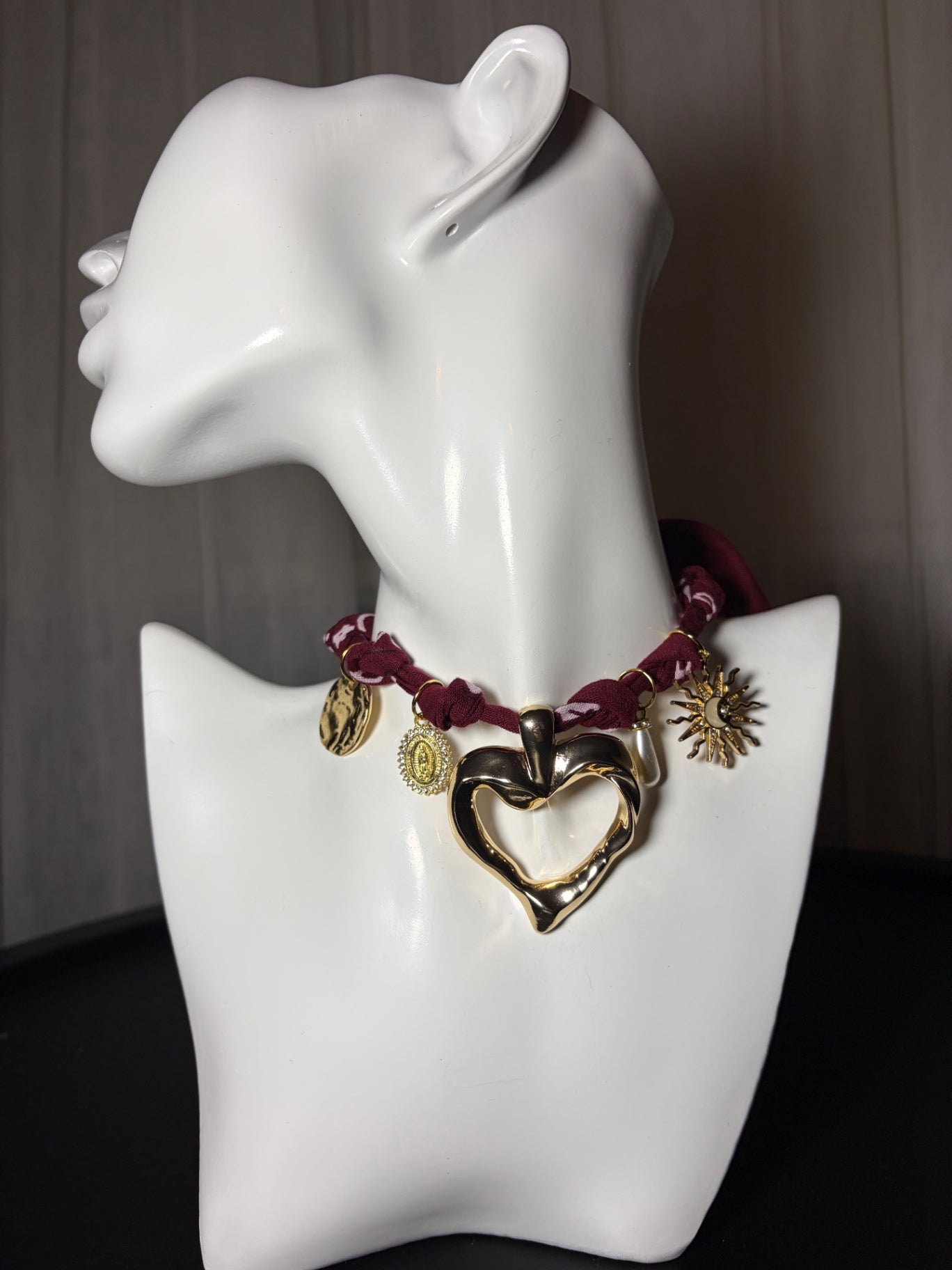 Bandana charm necklace